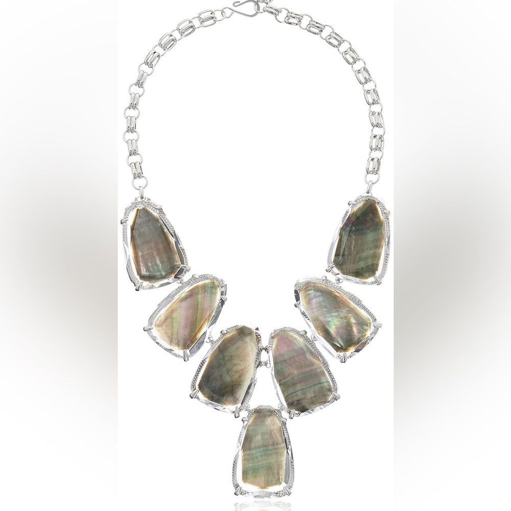 KENDRA SCOTT HARLOW BLACK MOTHER OF PEARL IN GOLD - Picture 9 of 10